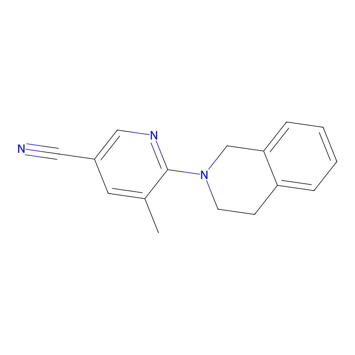 6-(3,4-Dihydroisoquinolin-2(1H)-yl)-5-methylnicotinonitrile molecular structure, CAS 1355189-74-0
