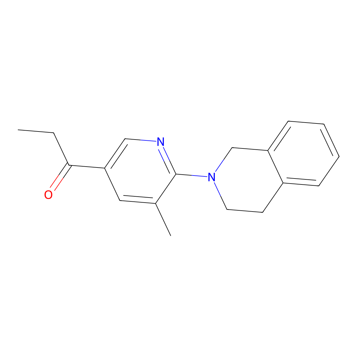 1-(6-(3,4-Dihydroisoquinolin-2(1H)-yl)-5-methylpyridin-3-yl)propan-1-one molecular structure, CAS 1355189-78-4