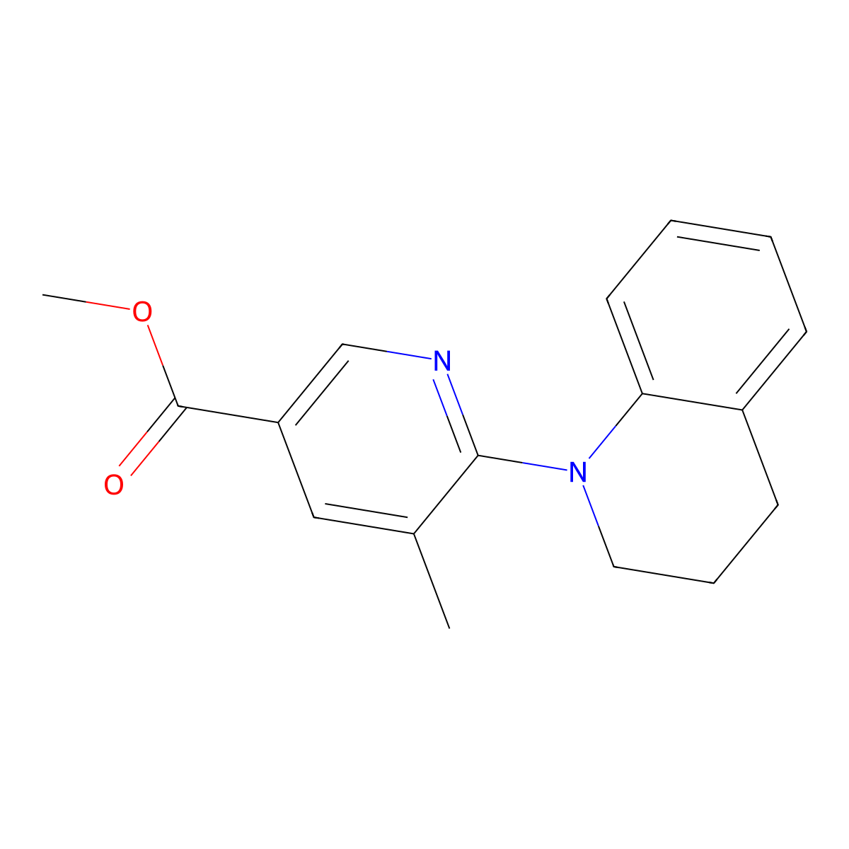 Methyl 6-(3,4-dihydroquinolin-1(2H)-yl)-5-methylnicotinate molecular structure, CAS 1355189-90-0