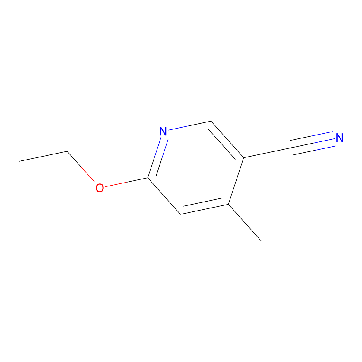 6-Ethoxy-4-methylnicotinonitrile molecular structure, CAS 1355190-05-4