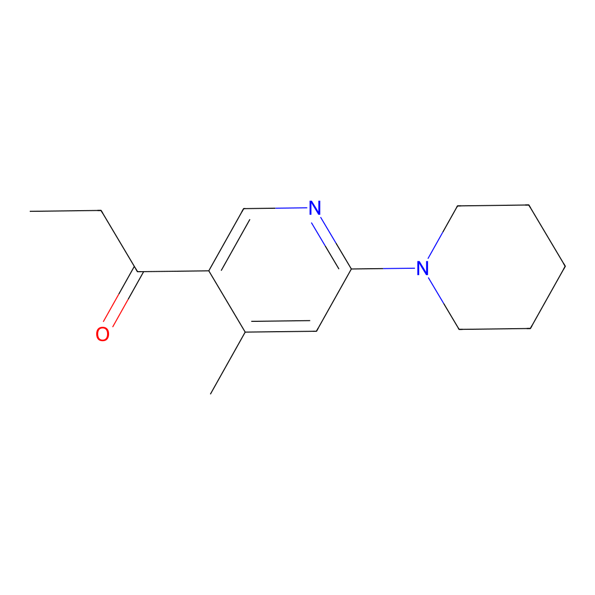 1-(4-Methyl-6-(piperidin-1-yl)pyridin-3-yl)propan-1-one molecular structure, CAS 1355191-39-7