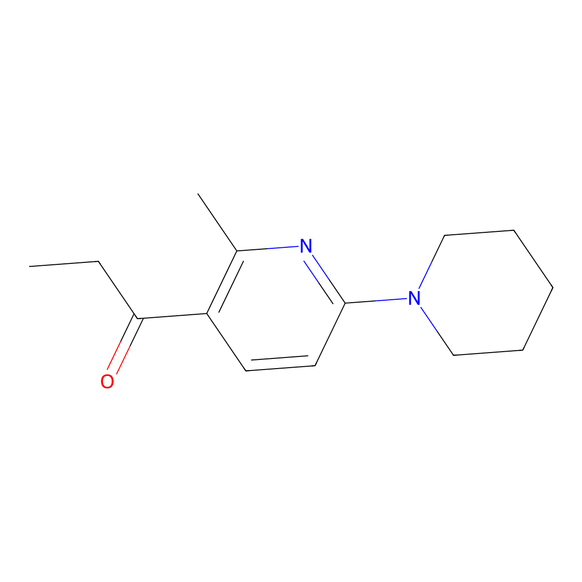 1-(2-Methyl-6-(piperidin-1-yl)pyridin-3-yl)propan-1-one molecular structure, CAS 1355191-77-3