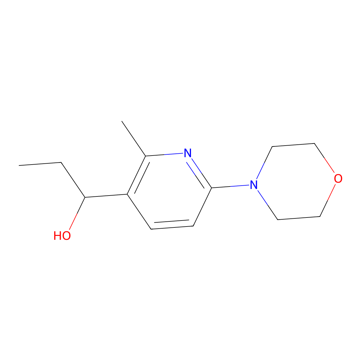1-(2-Methyl-6-morpholinopyridin-3-yl)propan-1-ol molecular structure, CAS 1355191-92-2