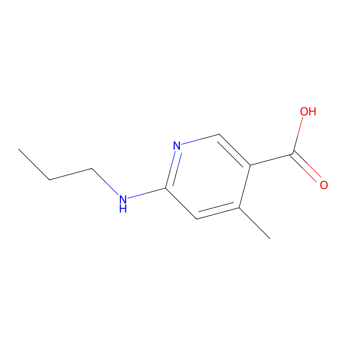 4-Methyl-6-(propylamino)nicotinic acid molecular structure, CAS 1355192-82-3