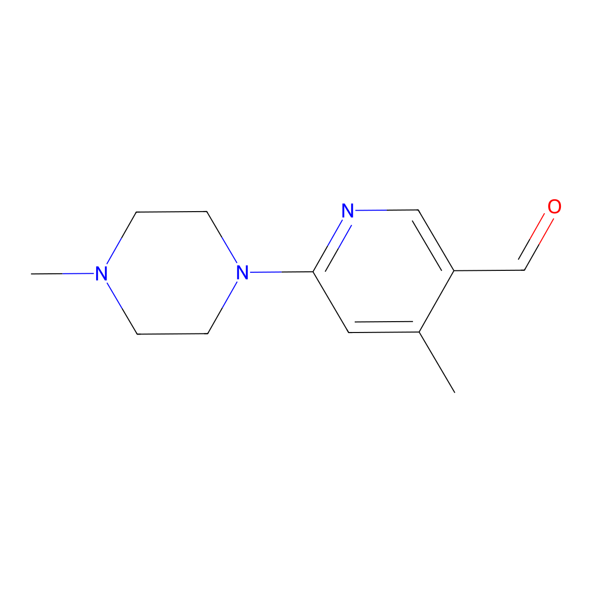 4-Methyl-6-(4-methylpiperazin-1-yl)nicotinaldehyde molecular structure, CAS 1355193-12-2