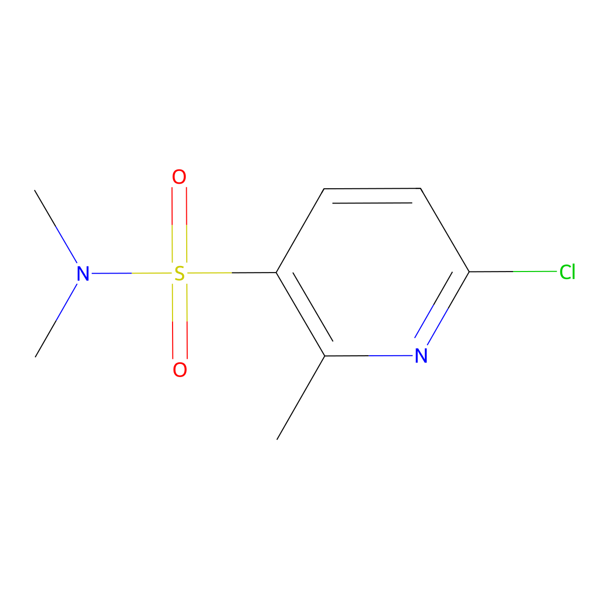 6-Chloro-N,N,2-trimethylpyridine-3-sulfonamide molecular structure, CAS 1355193-24-6