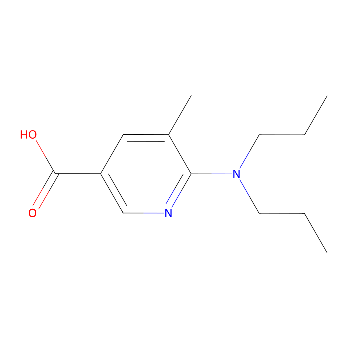 6-(Dipropylamino)-5-methylnicotinic acid molecular structure, CAS 1355193-50-8