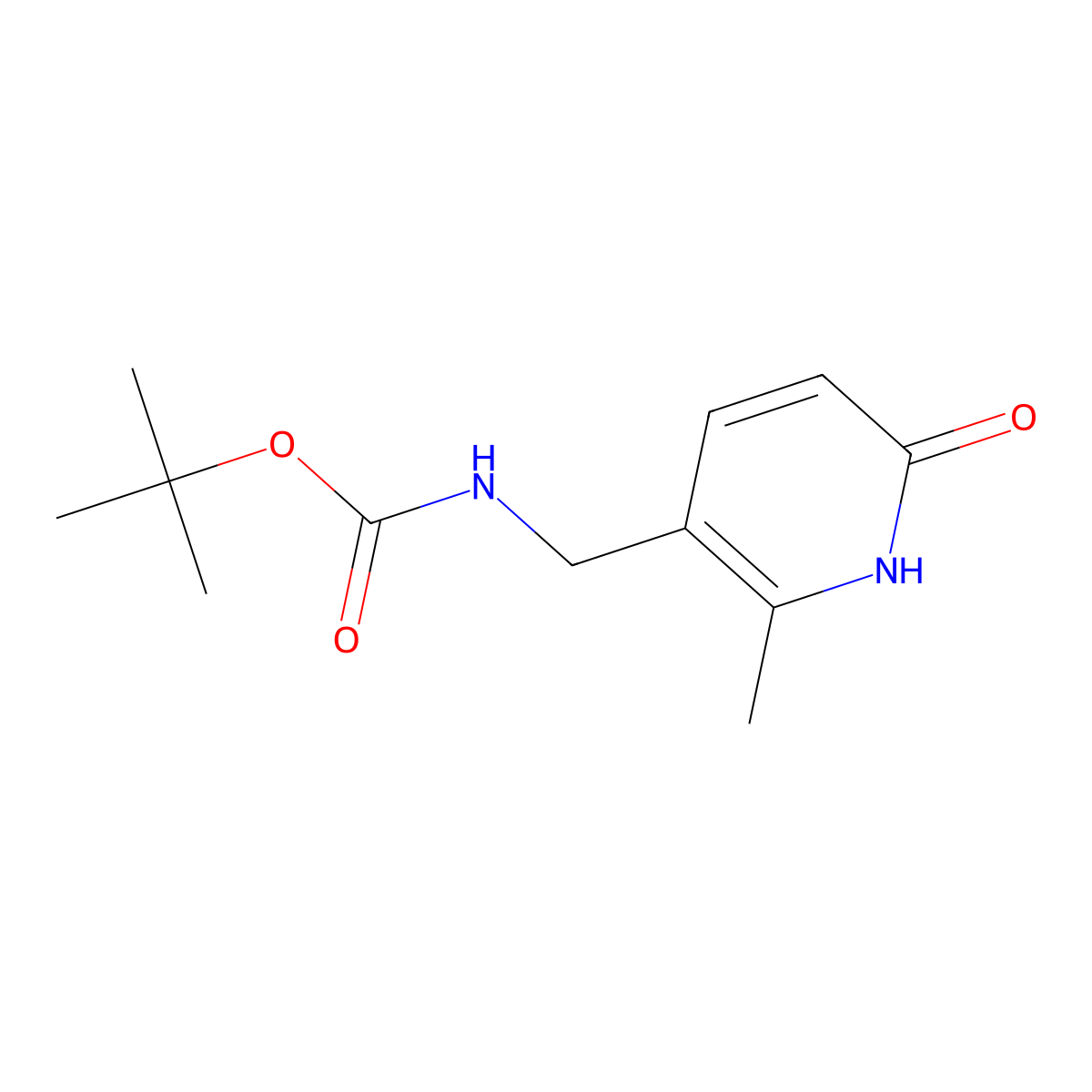 tert-Butyl ((6-hydroxy-2-methylpyridin-3-yl)methyl)carbamate molecular structure, CAS 1355193-72-4