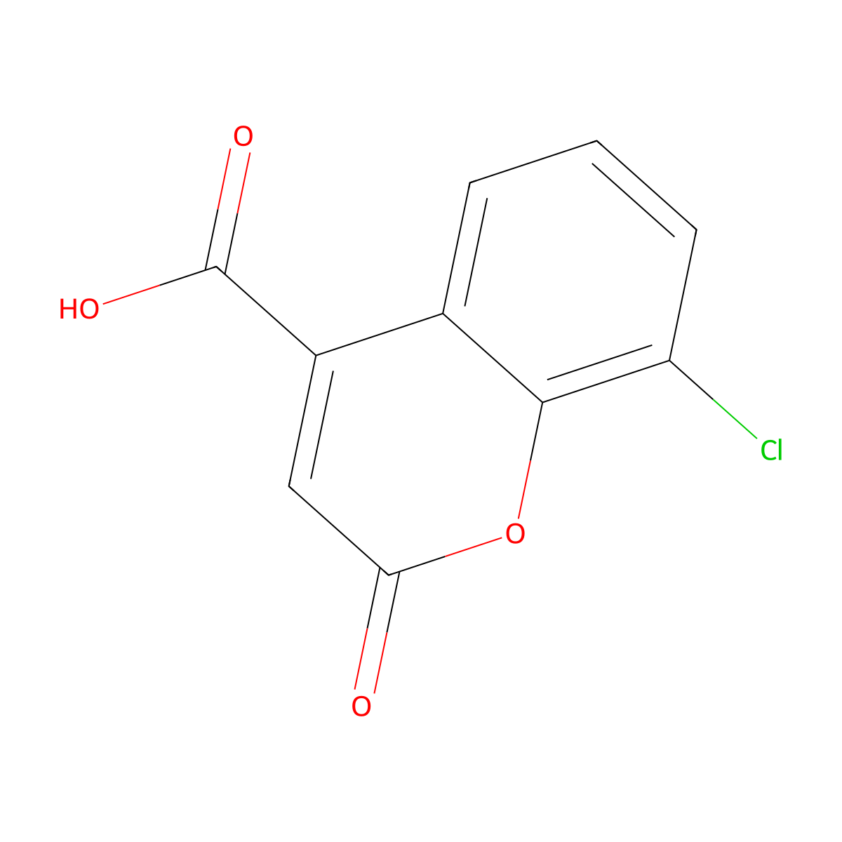 8-Chloro-2-oxo-2H-chromene-4-carboxylic acid molecular structure, CAS 1355193-80-4