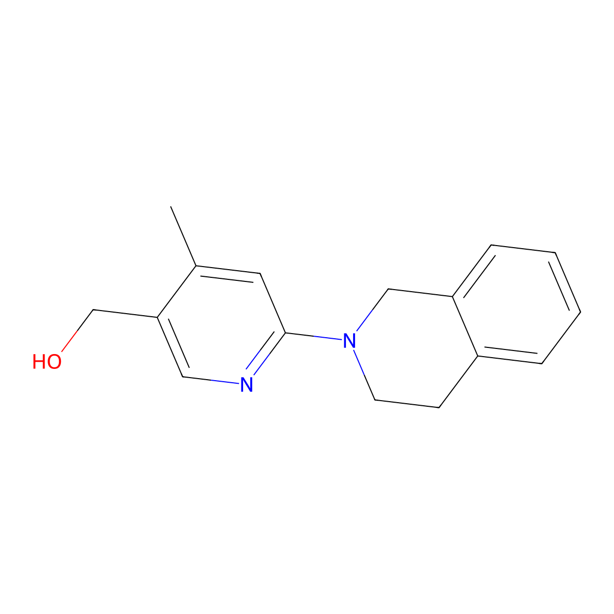 (6-(3,4-Dihydroisoquinolin-2(1H)-yl)-4-methylpyridin-3-yl)methanol molecular structure, CAS 1355194-02-3
