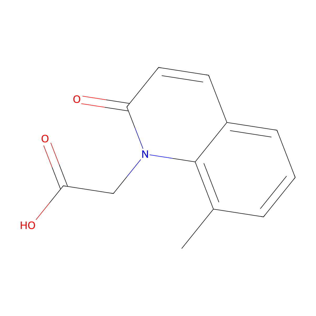 2-(8-Methyl-2-oxoquinolin-1(2H)-yl)acetic acid molecular structure, CAS 1355194-36-3