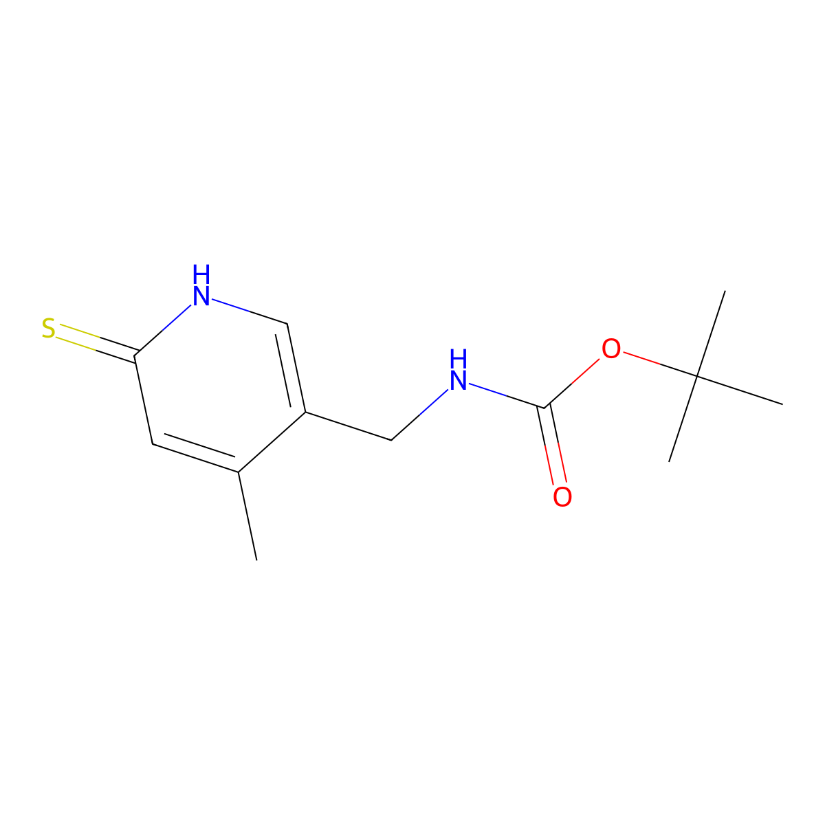 tert-Butyl ((6-mercapto-4-methylpyridin-3-yl)methyl)carbamate molecular structure, CAS 1355194-41-0