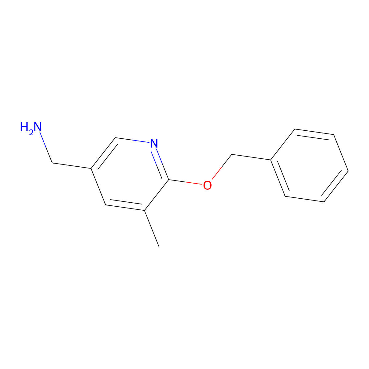 5-Methyl-6-(phenylmethoxy)-3-pyridinemethanamine molecular structure, CAS 1355194-93-2