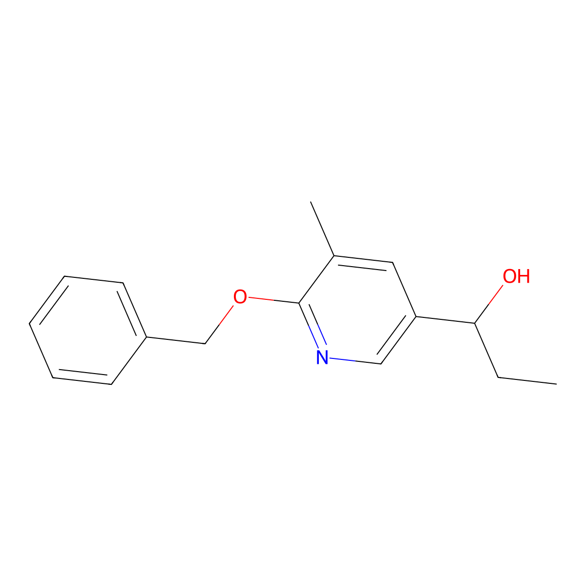 |A-Ethyl-5-methyl-6-(phenylmethoxy)-3-pyridinemethanol molecular structure, CAS 1355195-11-7