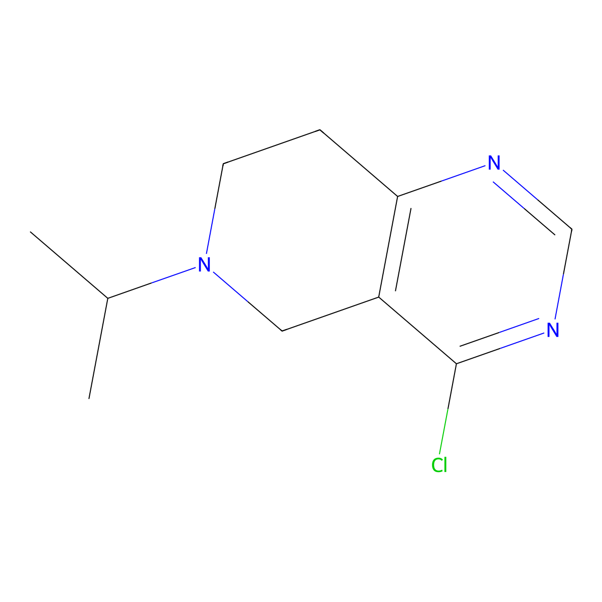 4-Chloro-6-isopropyl-5,6,7,8-tetrahydropyrido[4,3-d]pyrimidine molecular structure, CAS 1355195-24-2