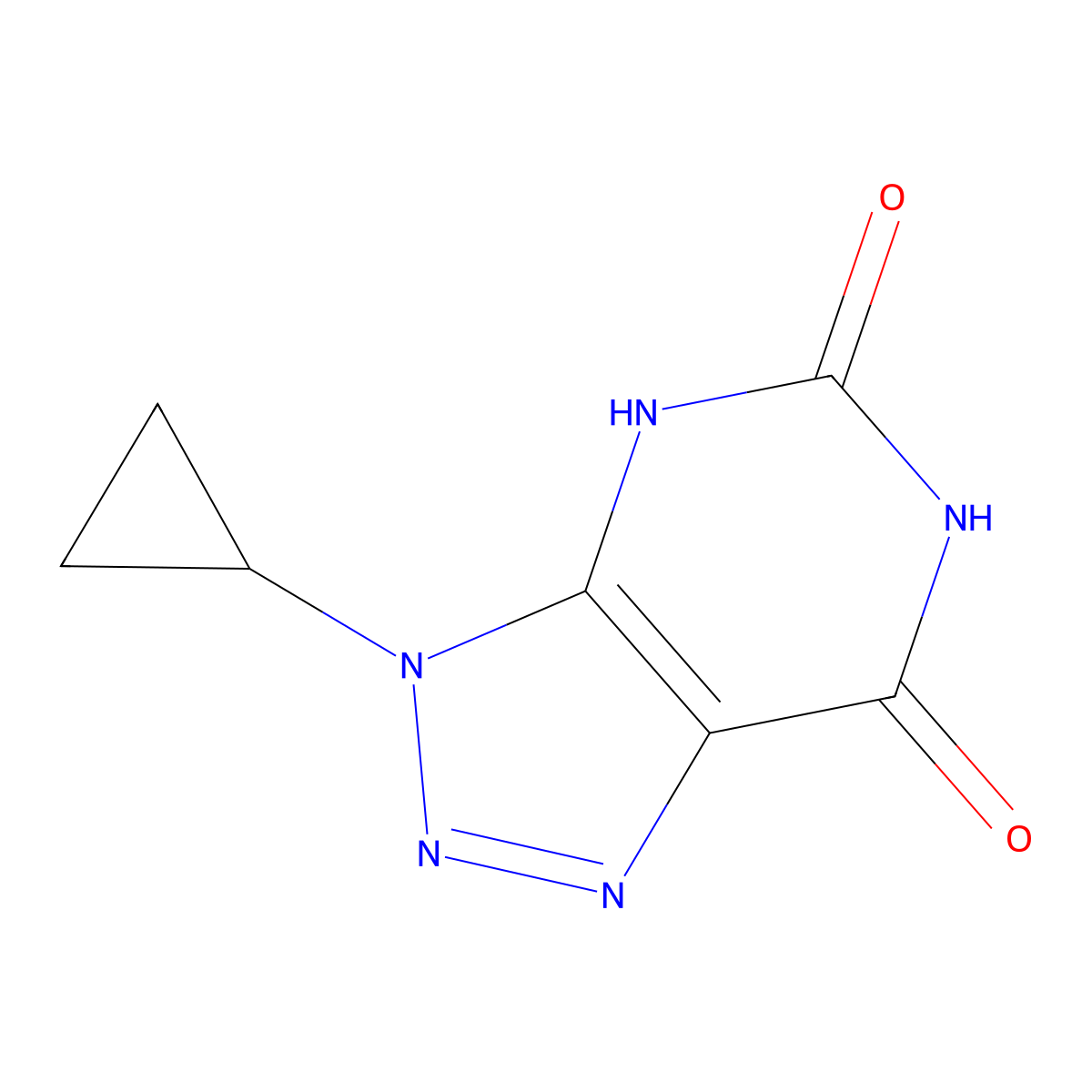 3-Cyclopropyl-3H-[1,2,3]triazolo[4,5-d]pyrimidine-5,7(4H,6H)-dione molecular structure, CAS 1355195-37-7