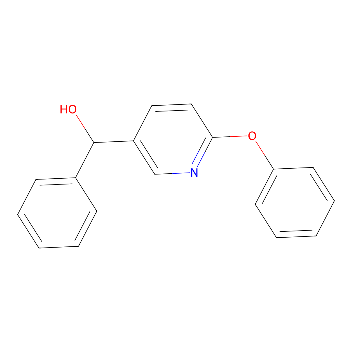 6-Phenoxy-alpha-phenyl-3-pyridinemethanol molecular structure, CAS 1355195-57-1