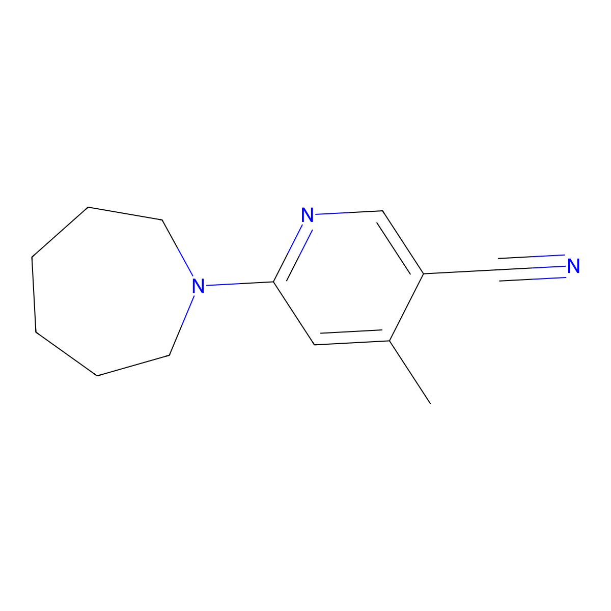 6-(Azepan-1-yl)-4-methylnicotinonitrile molecular structure, CAS 1355195-62-8