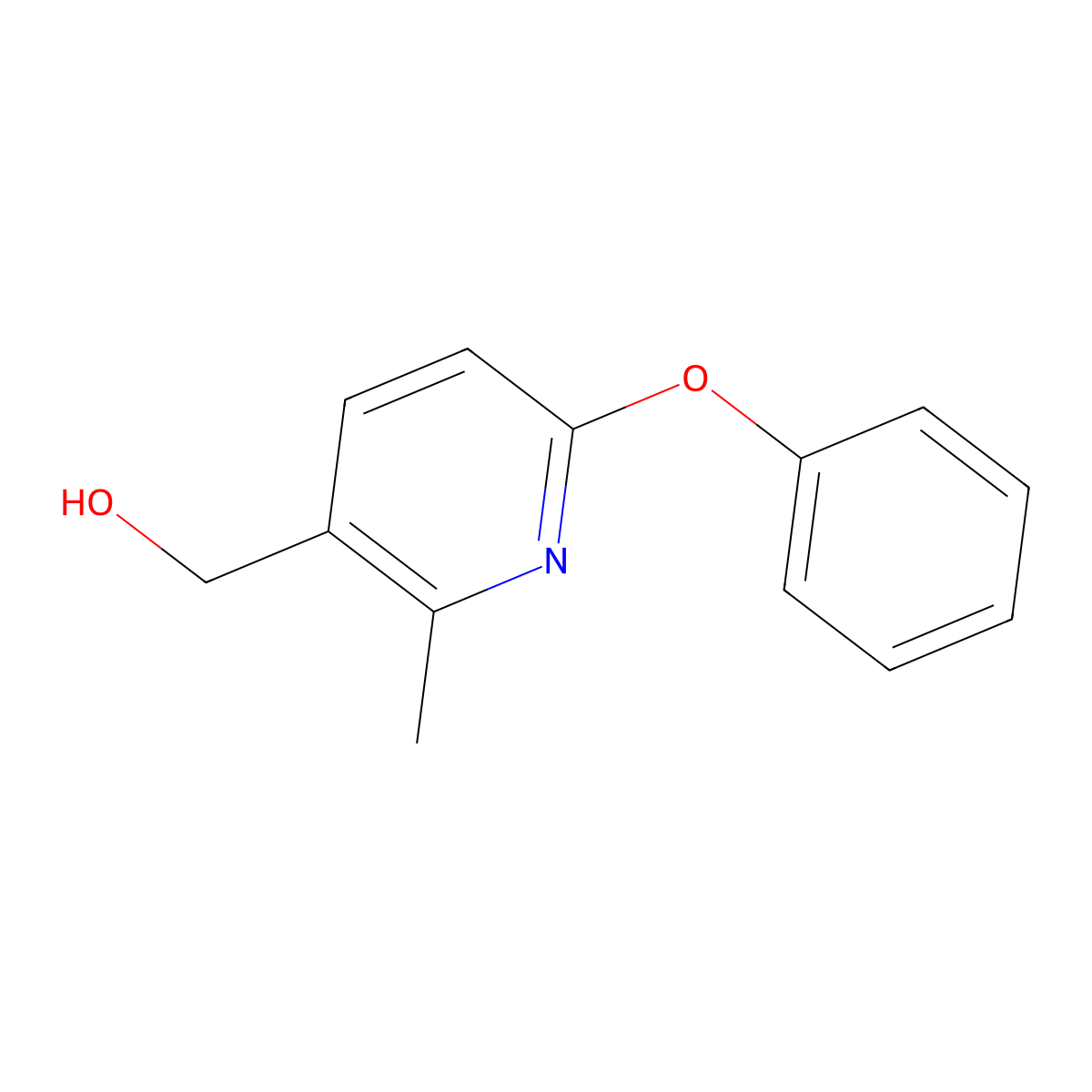 (2-Methyl-6-phenoxy-pyridin-3-yl)-methanol molecular structure, CAS 1355195-67-3