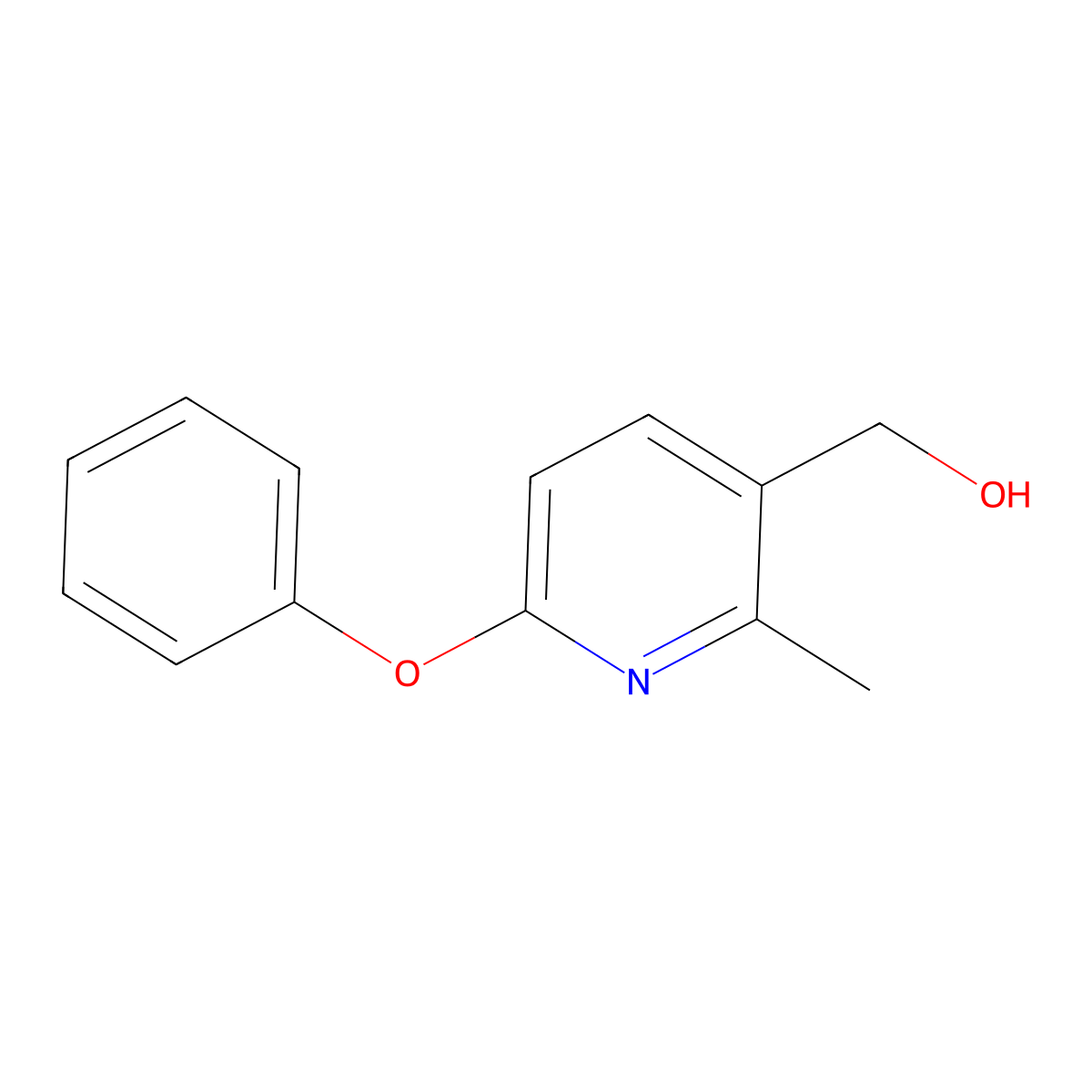 (2-Methyl-6-phenoxy-pyridin-3-yl)-methanol molecular structure, CAS 1355195-67-3