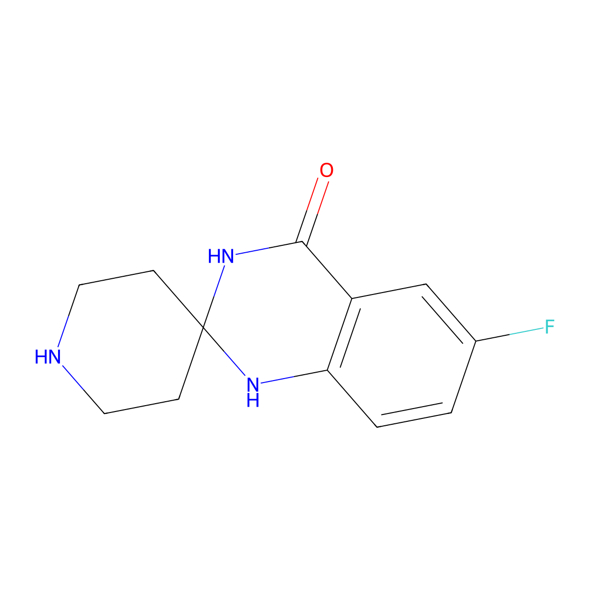 6'-fluoro-1'H-spiro[piperidine-4,2'-quinazolin]-4'(3'H)-one molecular structure, CAS 1355195-80-0