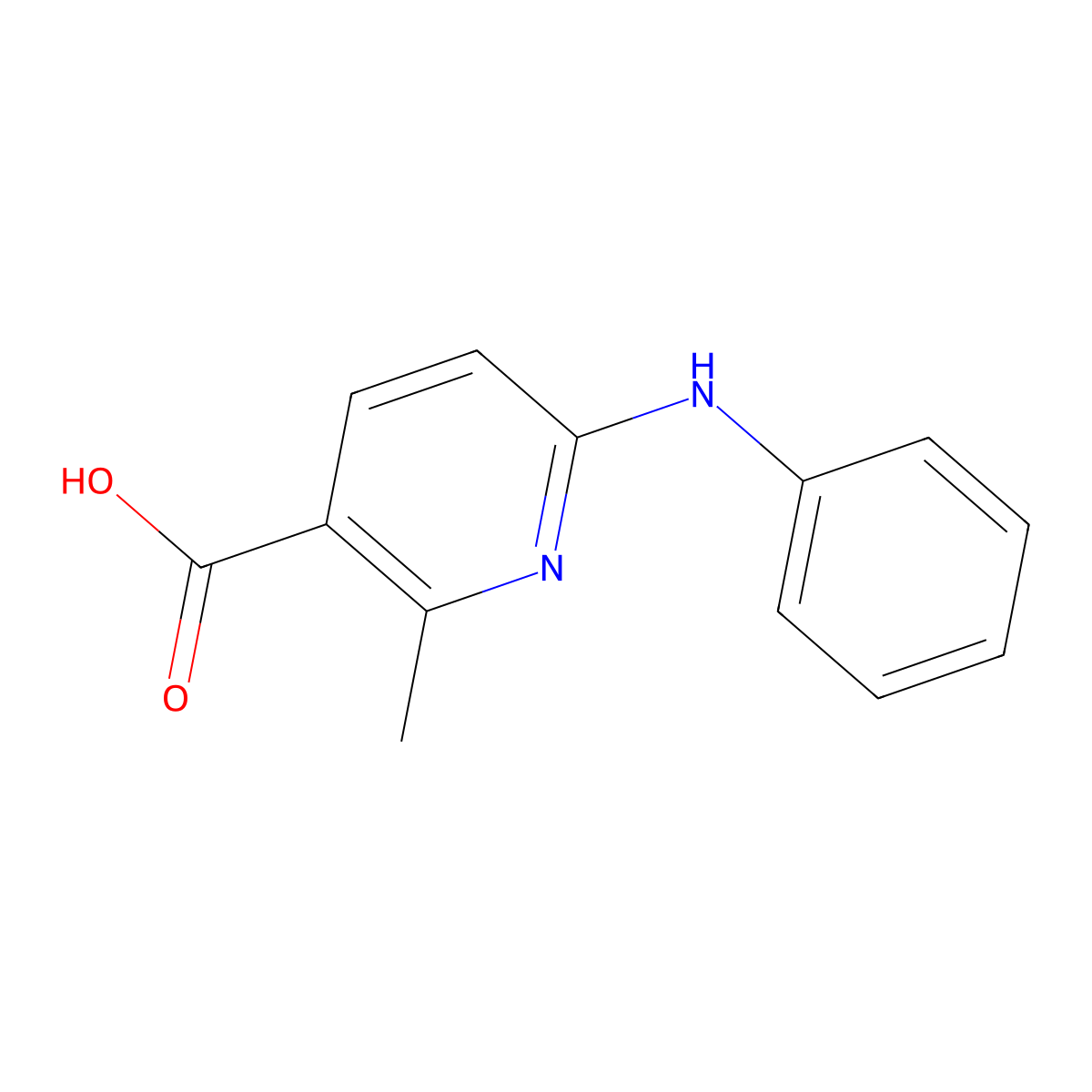 2-Methyl-6-(phenylamino)nicotinic acid molecular structure, CAS 1355195-94-6