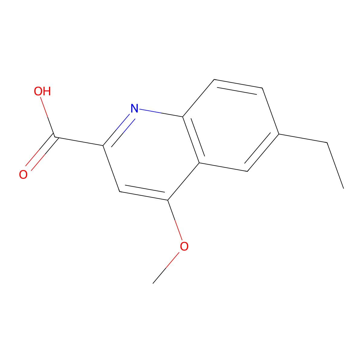 6-Ethyl-4-methoxyquinoline-2-carboxylic acid molecular structure, CAS 1355196-14-3