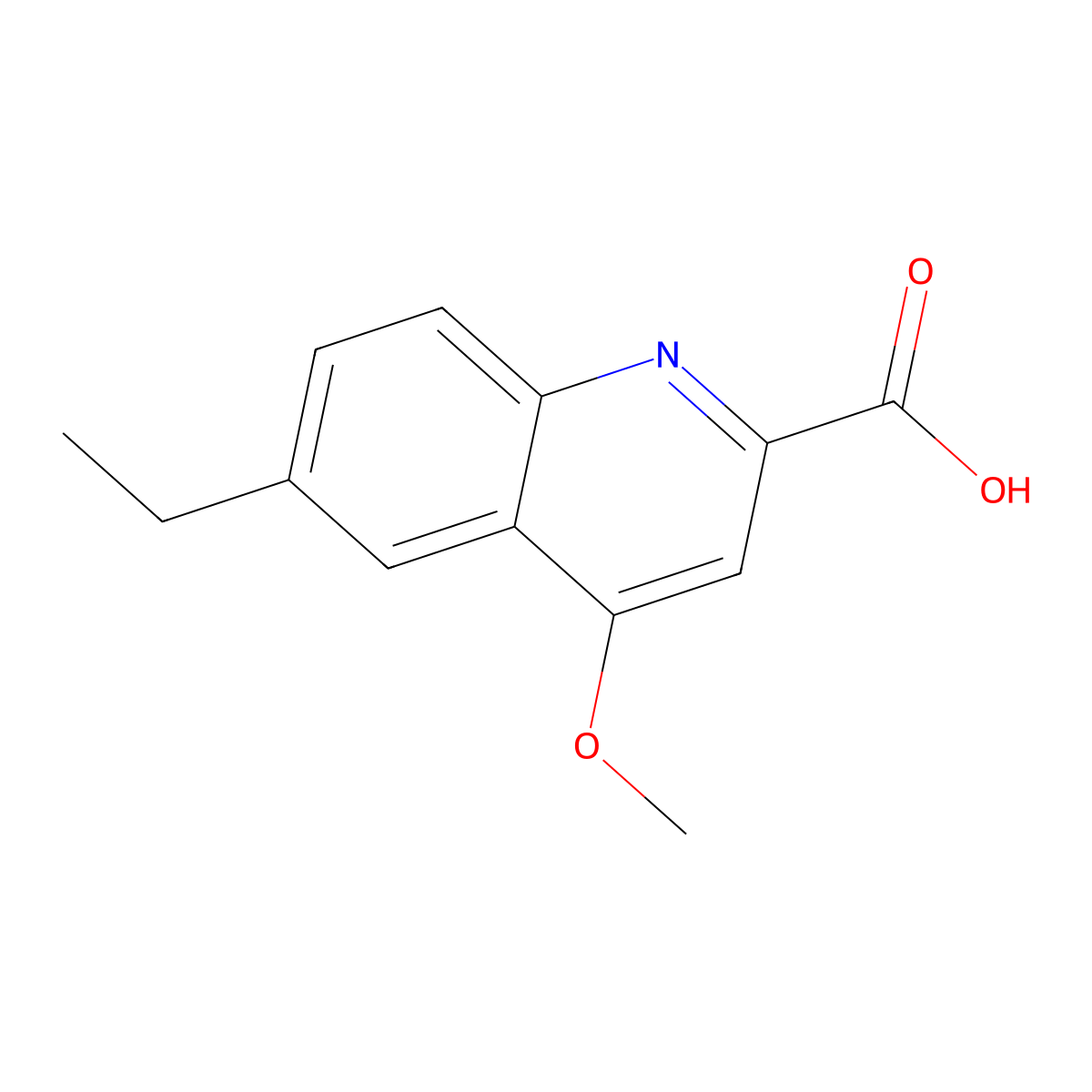 6-Ethyl-4-methoxyquinoline-2-carboxylic acid molecular structure, CAS 1355196-14-3