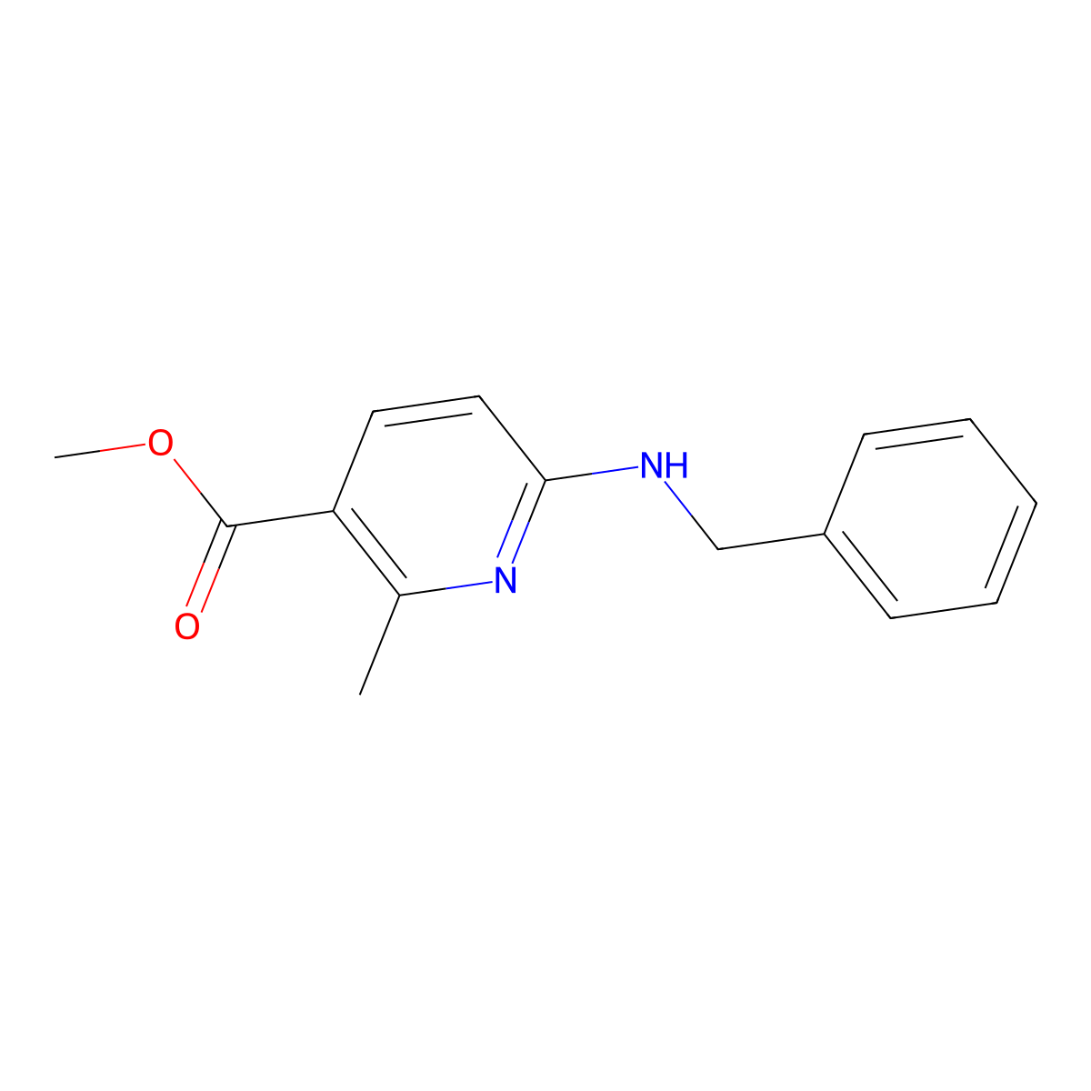 Methyl 6-(benzylamino)-2-methylnicotinate molecular structure, CAS 1355196-32-5