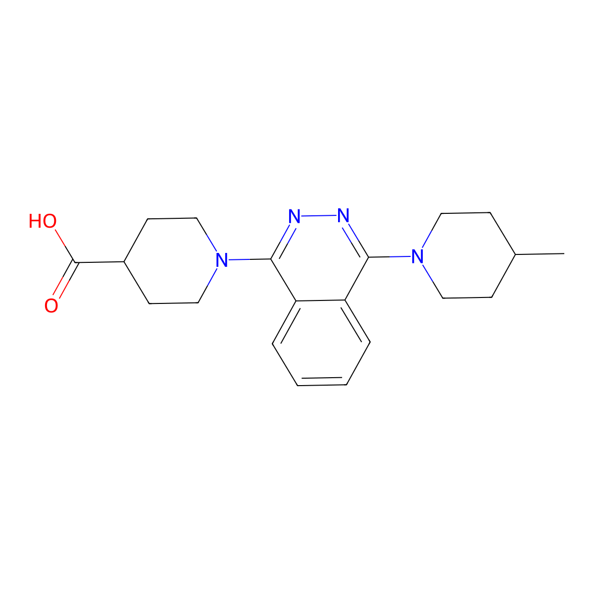 1-(4-(4-Methylpiperidin-1-yl)phthalazin-1-yl)piperidine-4-carboxylic acid molecular structure, CAS 1355196-37-0