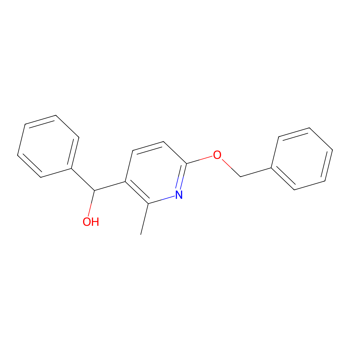 (6-Benzyloxy-2-methyl-pyridin-3-yl)-phenyl-methanol molecular structure, CAS 1355196-38-1