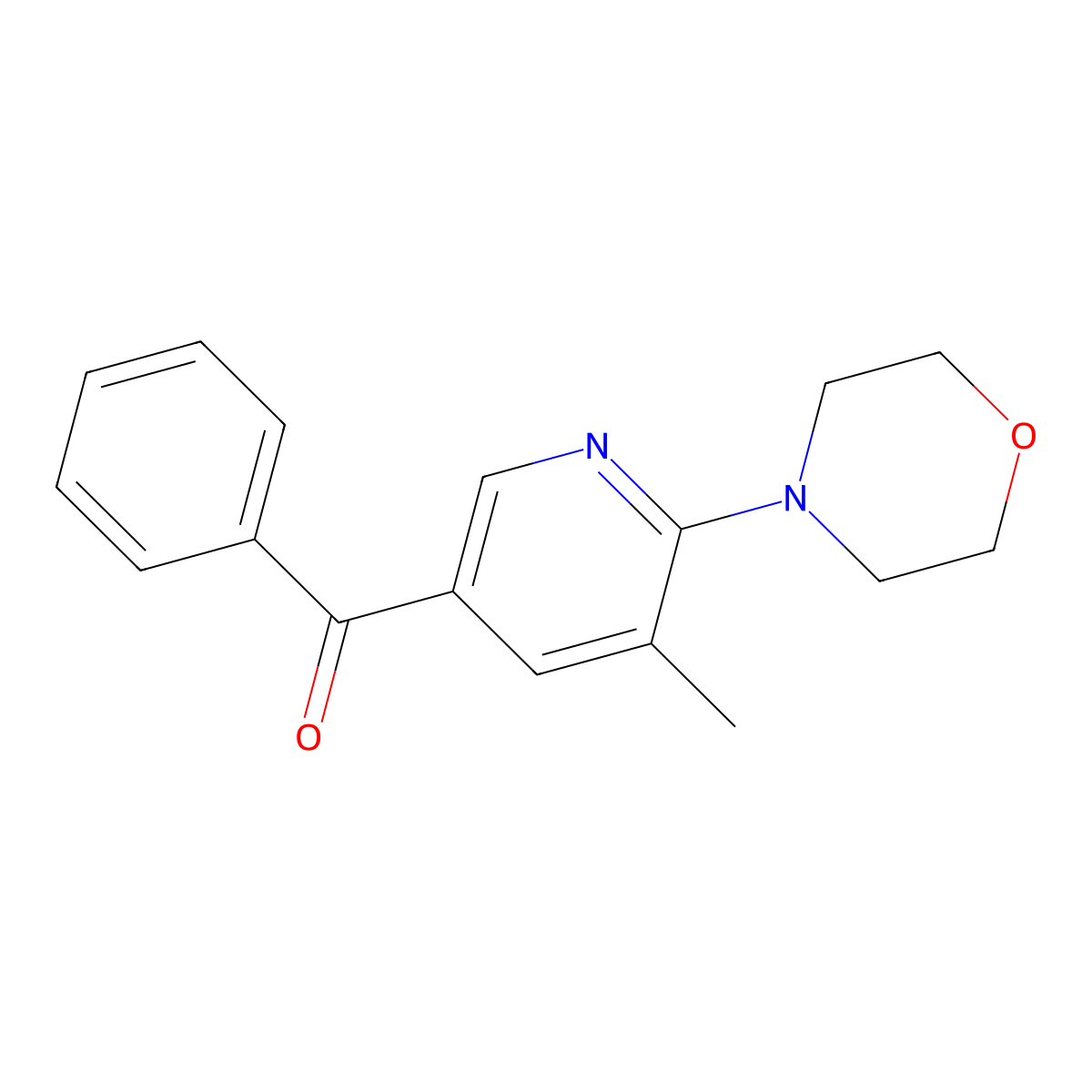 (5-Methyl-6-morpholinopyridin-3-yl)(phenyl)methanone molecular structure, CAS 1355196-42-7