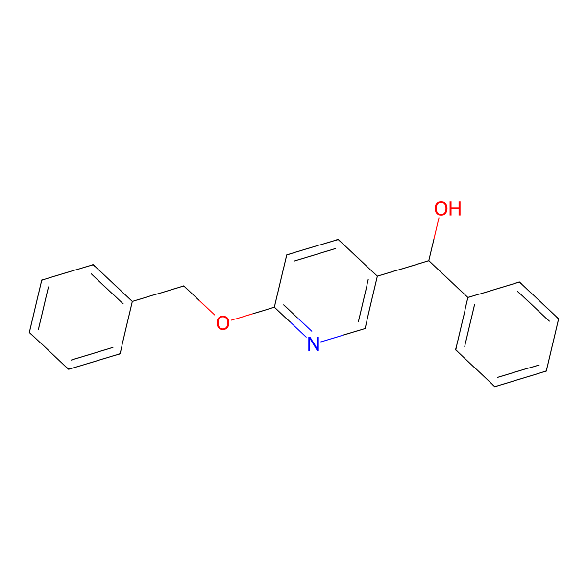 (6-Benzyloxy-pyridin-3-yl)-phenyl-methanol molecular structure, CAS 1355196-52-9