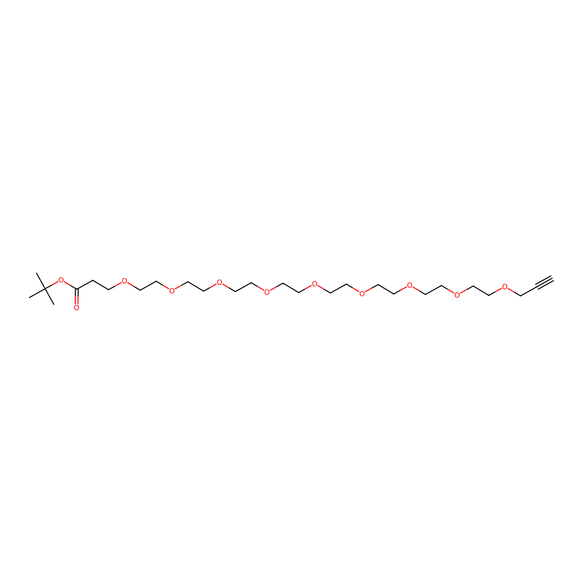 tert-Butyl 4,7,10,13,16,19,22,25,28-nonaoxahentriacont-30-ynoate molecular structure, CAS 1355197-91-9