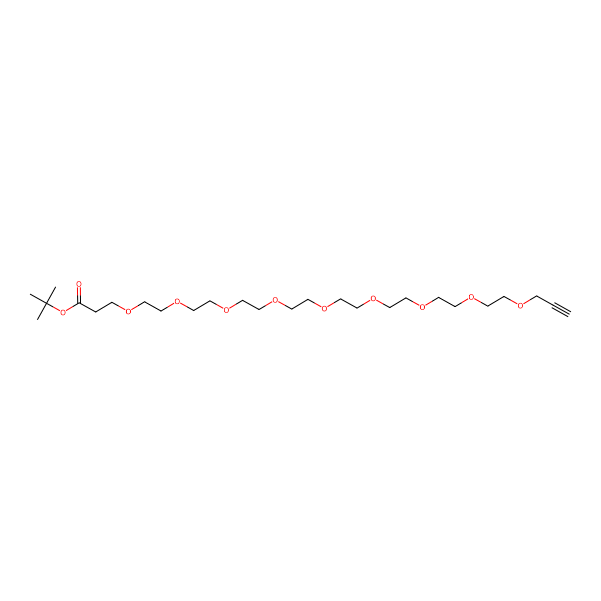 tert-Butyl 4,7,10,13,16,19,22,25,28-nonaoxahentriacont-30-ynoate molecular structure, CAS 1355197-91-9