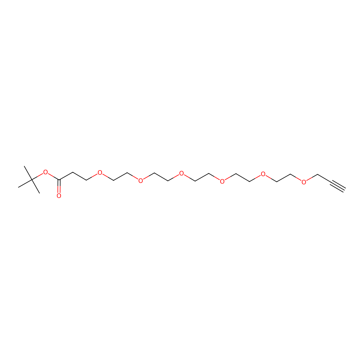Propargyl-PEG6-t-butyl ester molecular structure, CAS 1355197-95-3