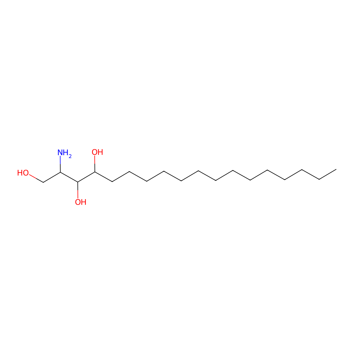 2-Aminooctadecane-1,3,4-triol molecular structure, CAS 13552-11-9