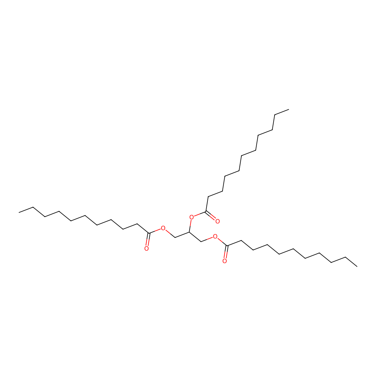 Triundecanoin molecular structure, CAS 13552-80-2
