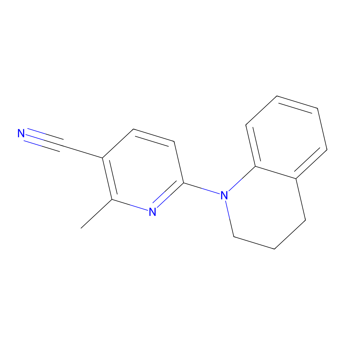 6-(3,4-Dihydroquinolin-1(2H)-yl)-2-methylnicotinonitrile molecular structure, CAS 1355200-50-8