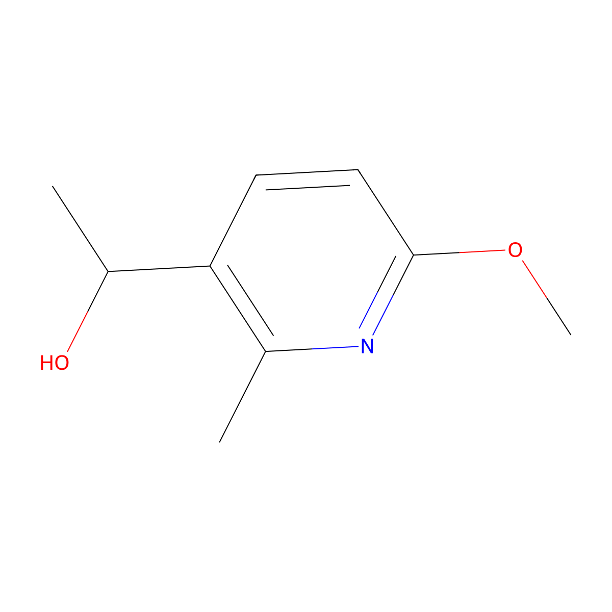 1-(6-Methoxy-2-methylpyridin-3-yl)ethanol molecular structure, CAS 1355200-60-0