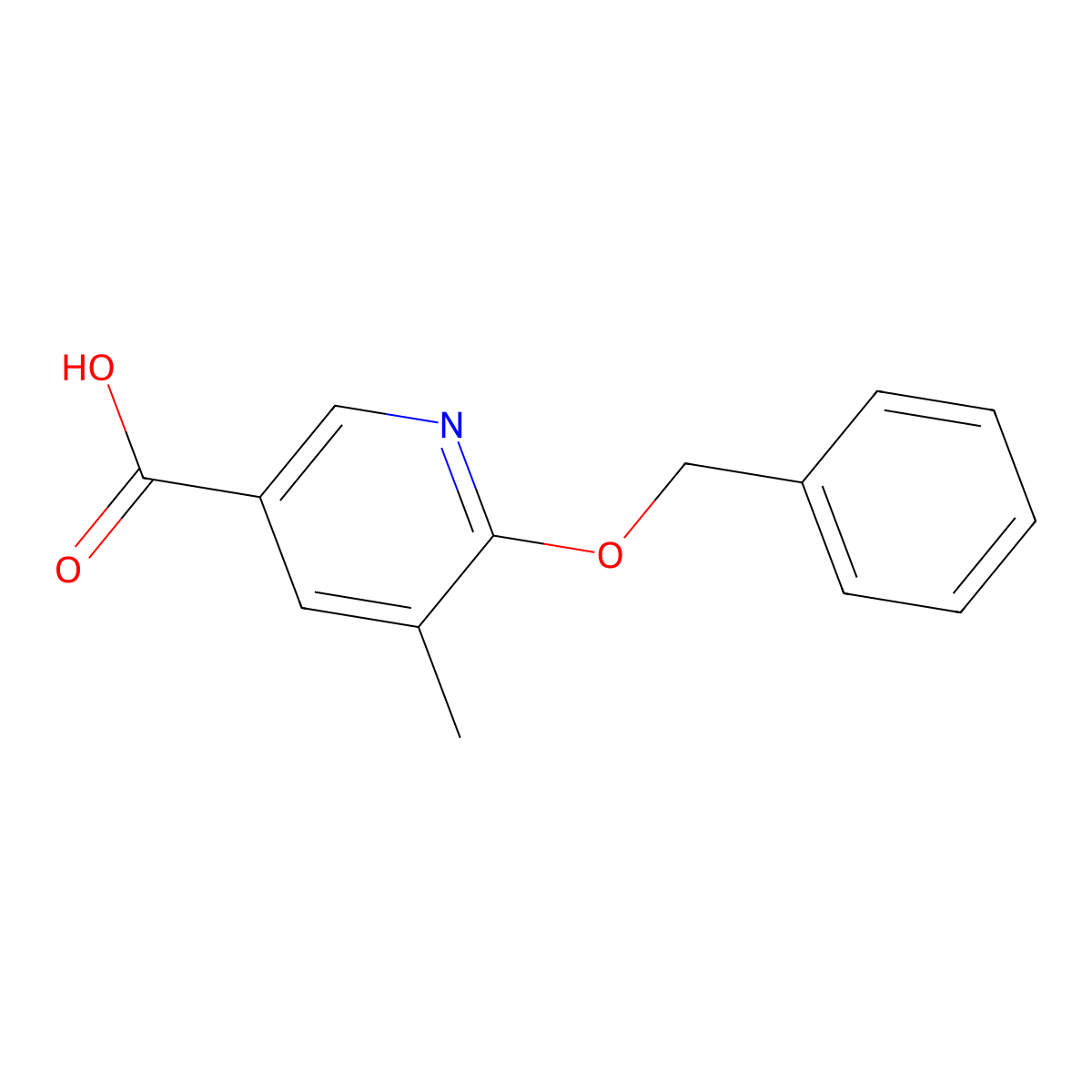 6-(Benzyloxy)-5-methylpyridine-3-carboxylic acid molecular structure, CAS 1355200-80-4
