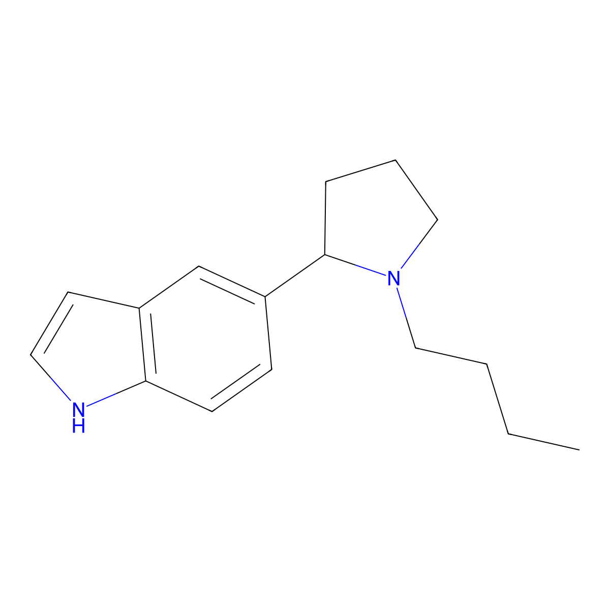 5-(1-Butylpyrrolidin-2-yl)-1H-indole molecular structure, CAS 1355201-17-0