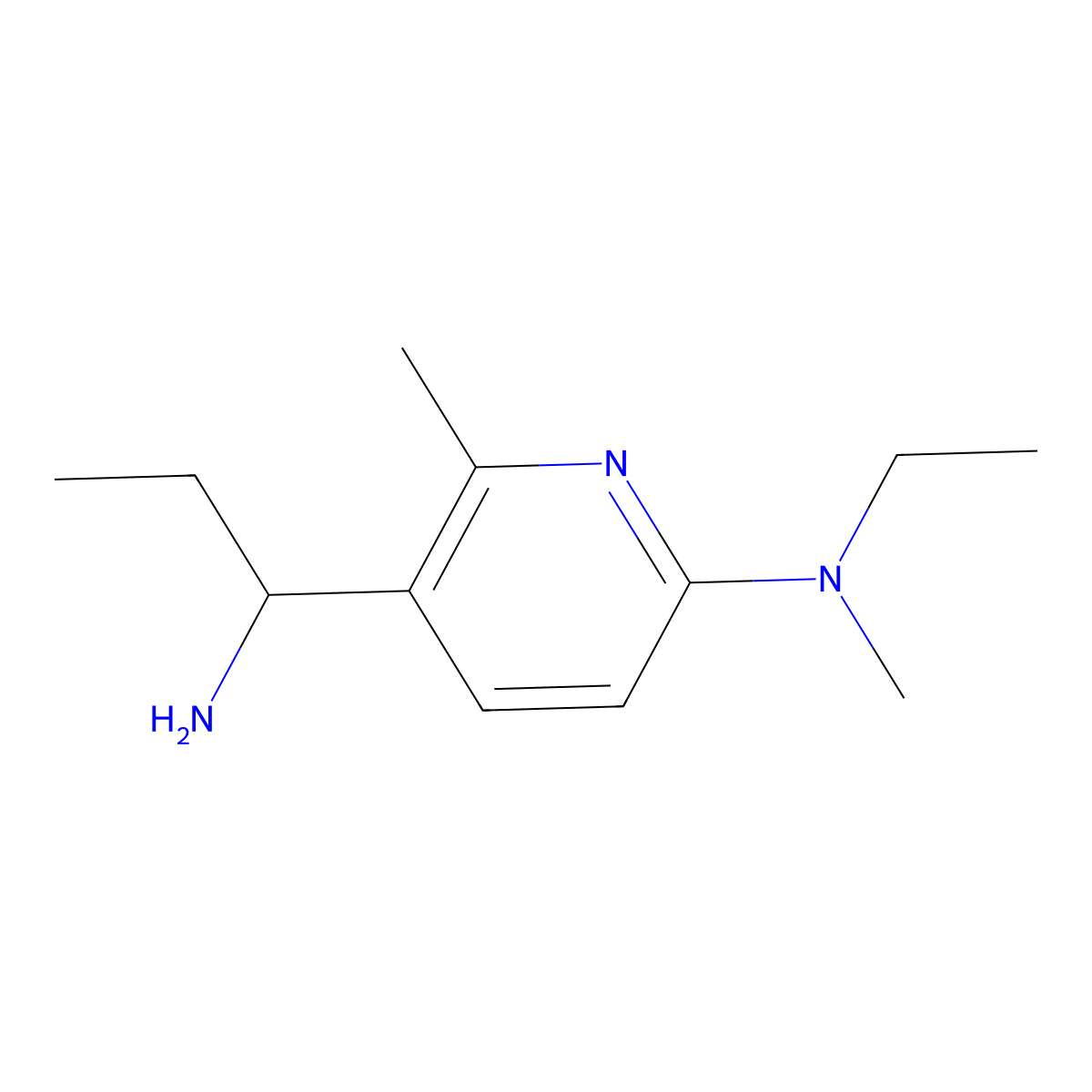 5-(1-Aminopropyl)-N-ethyl-N,6-dimethylpyridin-2-amine molecular structure, CAS 1355201-26-1