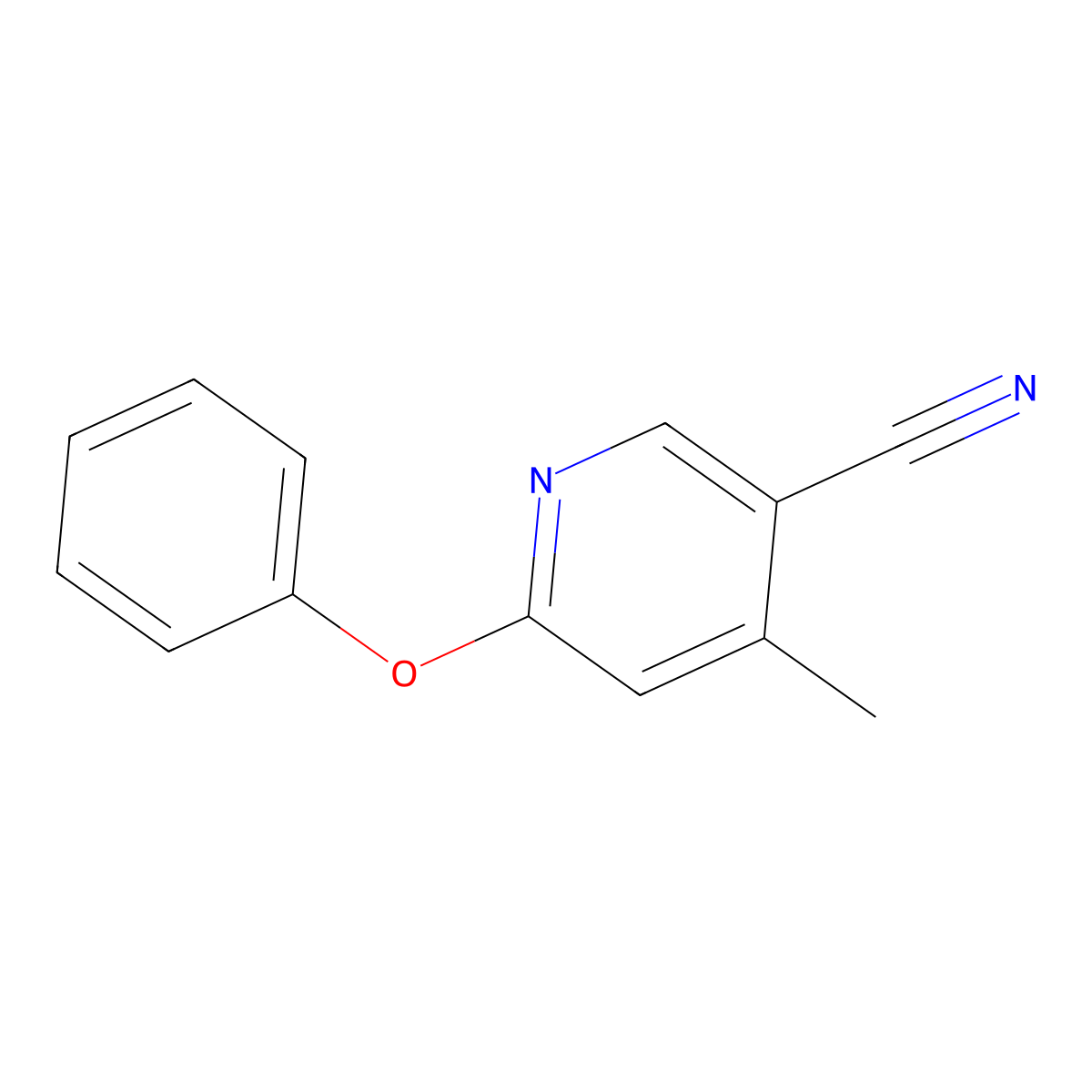 4-Methyl-6-phenoxynicotinonitrile molecular structure, CAS 1355201-33-0