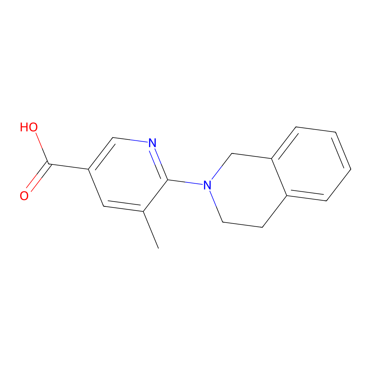 6-(3,4-Dihydroisoquinolin-2(1H)-yl)-5-methylnicotinic acid molecular structure, CAS 1355201-52-3