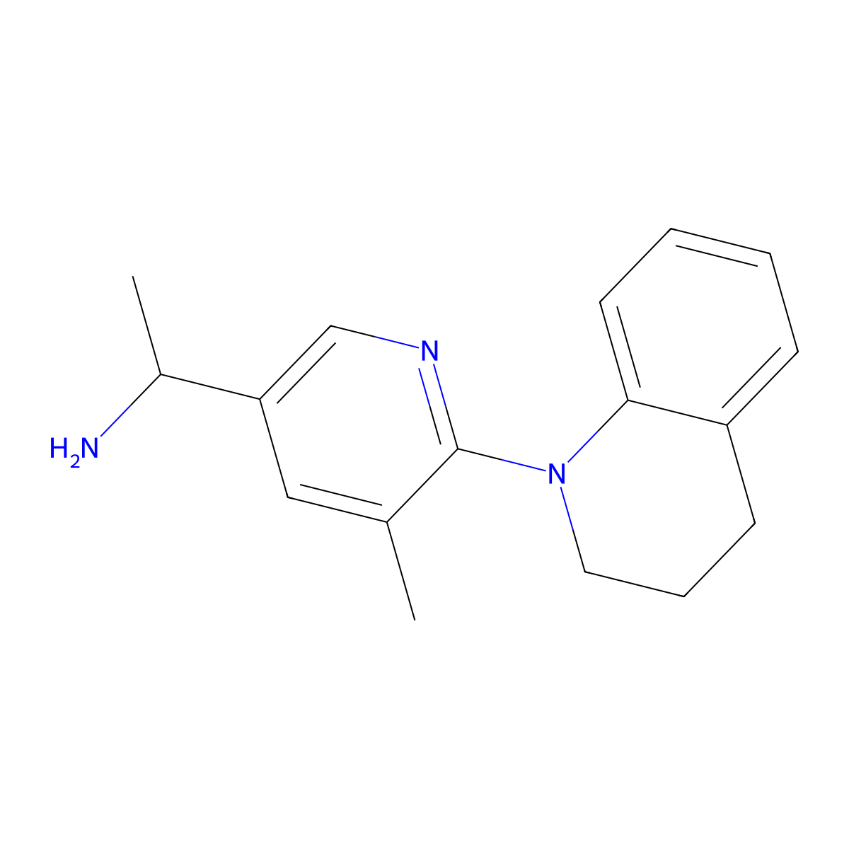 1-(6-(3,4-Dihydroquinolin-1(2H)-yl)-5-methylpyridin-3-yl)ethanamine molecular structure, CAS 1355201-66-9