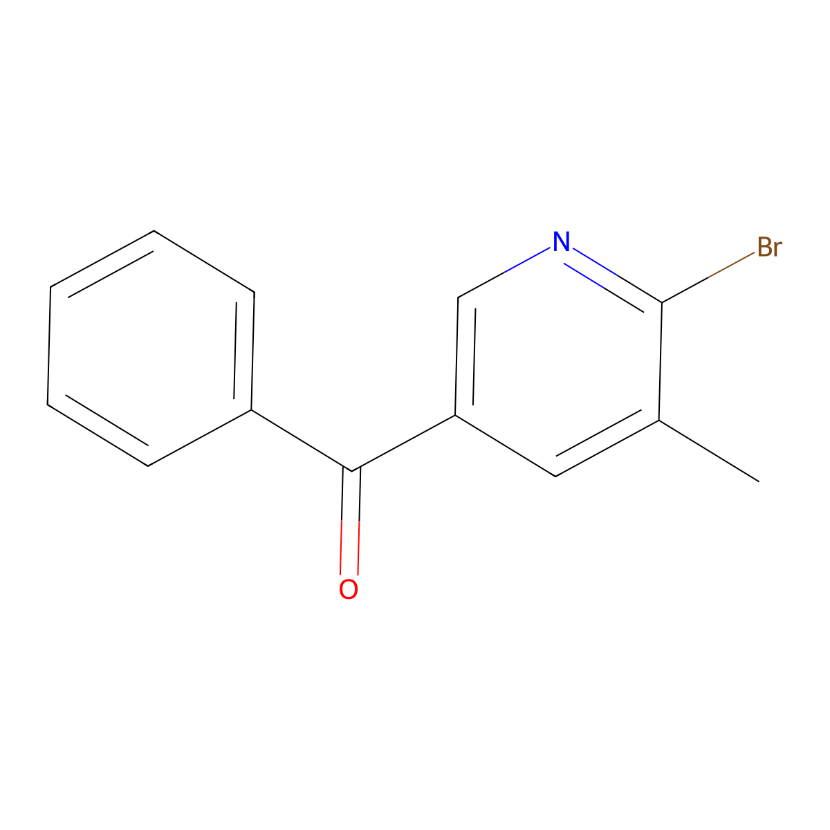 (6-Bromo-5-methylpyridin-3-yl)(phenyl)methanone molecular structure, CAS 1355202-27-5