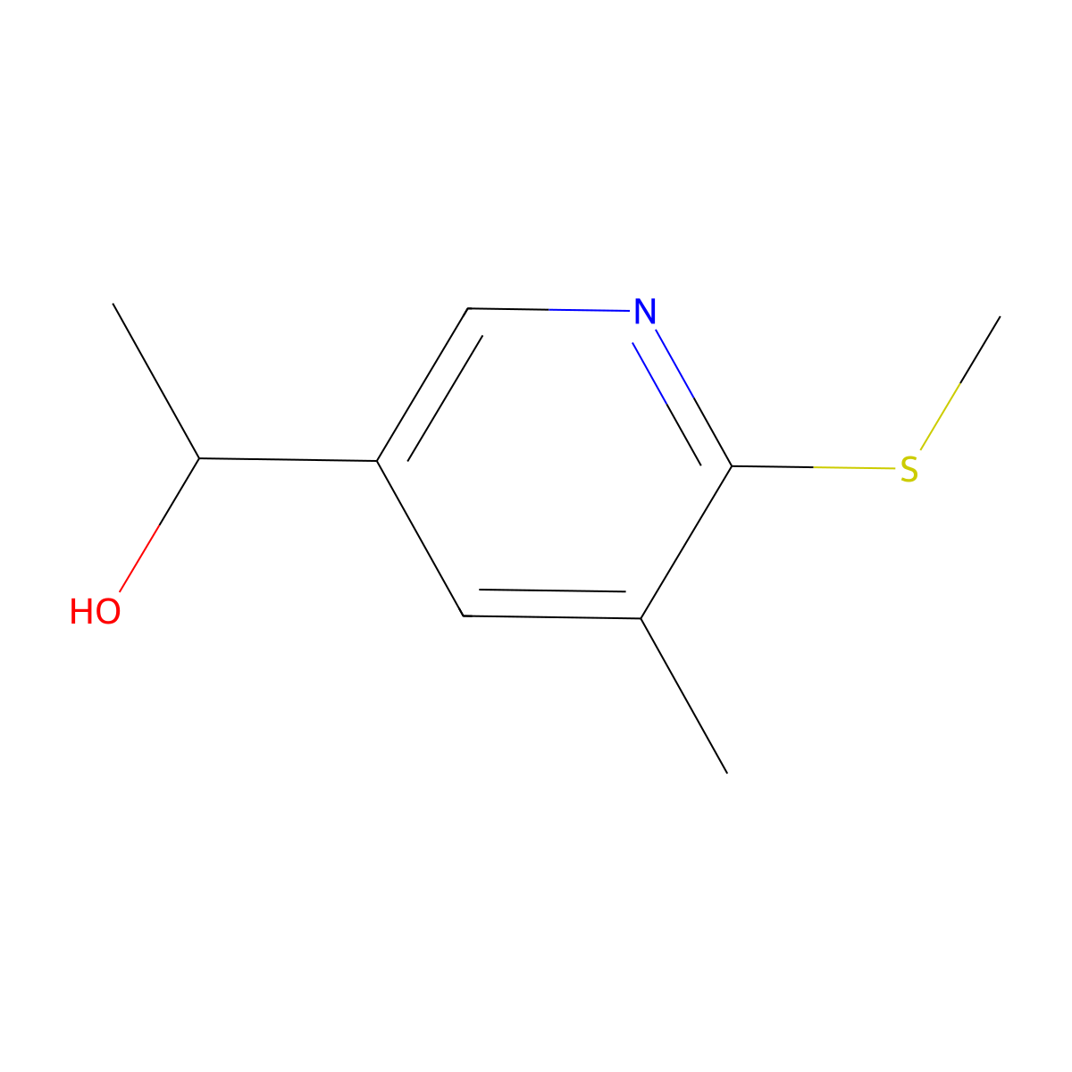 |A,5-Dimethyl-6-(methylthio)-3-pyridinemethanol molecular structure, CAS 1355202-58-2
