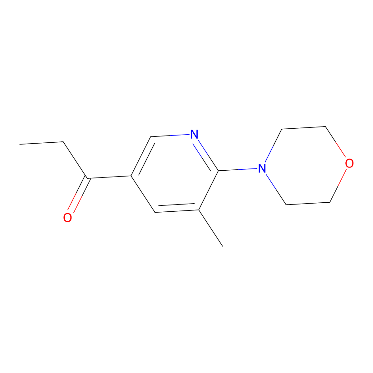 1-(5-Methyl-6-morpholinopyridin-3-yl)propan-1-one molecular structure, CAS 1355202-81-1