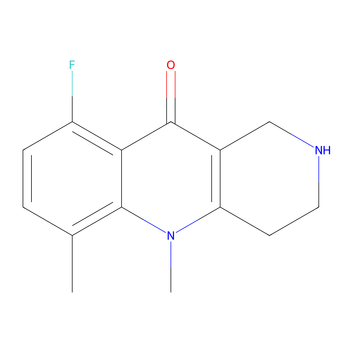 9-Fluoro-5,6-dimethyl-1,2,3,4-tetrahydrobenzo[b][1,6]naphthyridin-10(5H)-one molecular structure, CAS 1355203-40-5